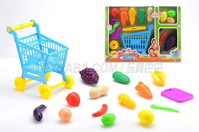 Shopping cart with fruit (window box)